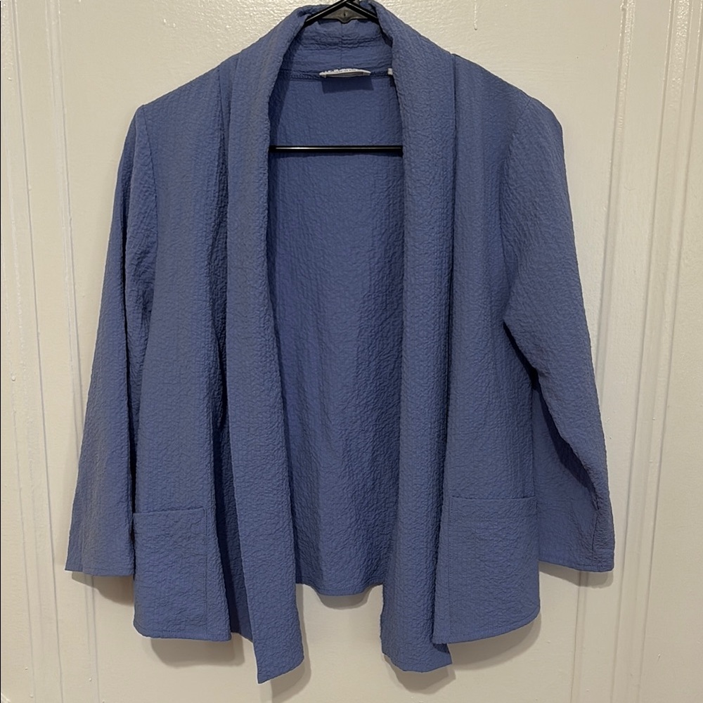 Habitat blue lightweight textured open front cardigan